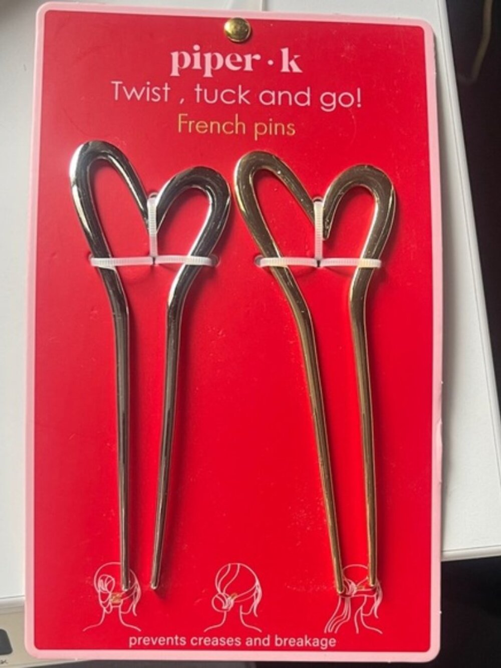 NWT Piper K Gold and Silver French Pins